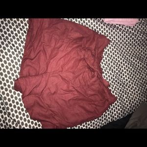Burgundy shorts